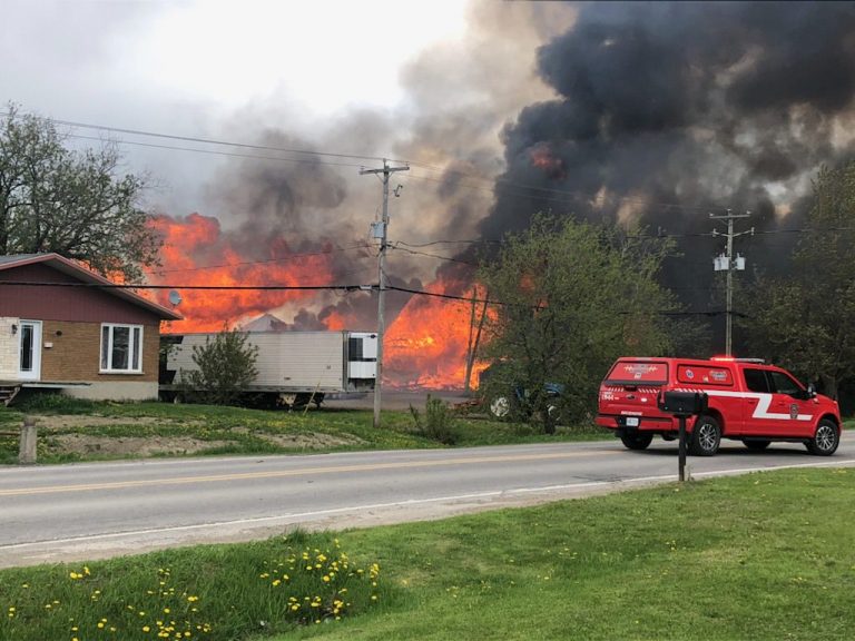 Incendie à Lourdes-de-Joliette